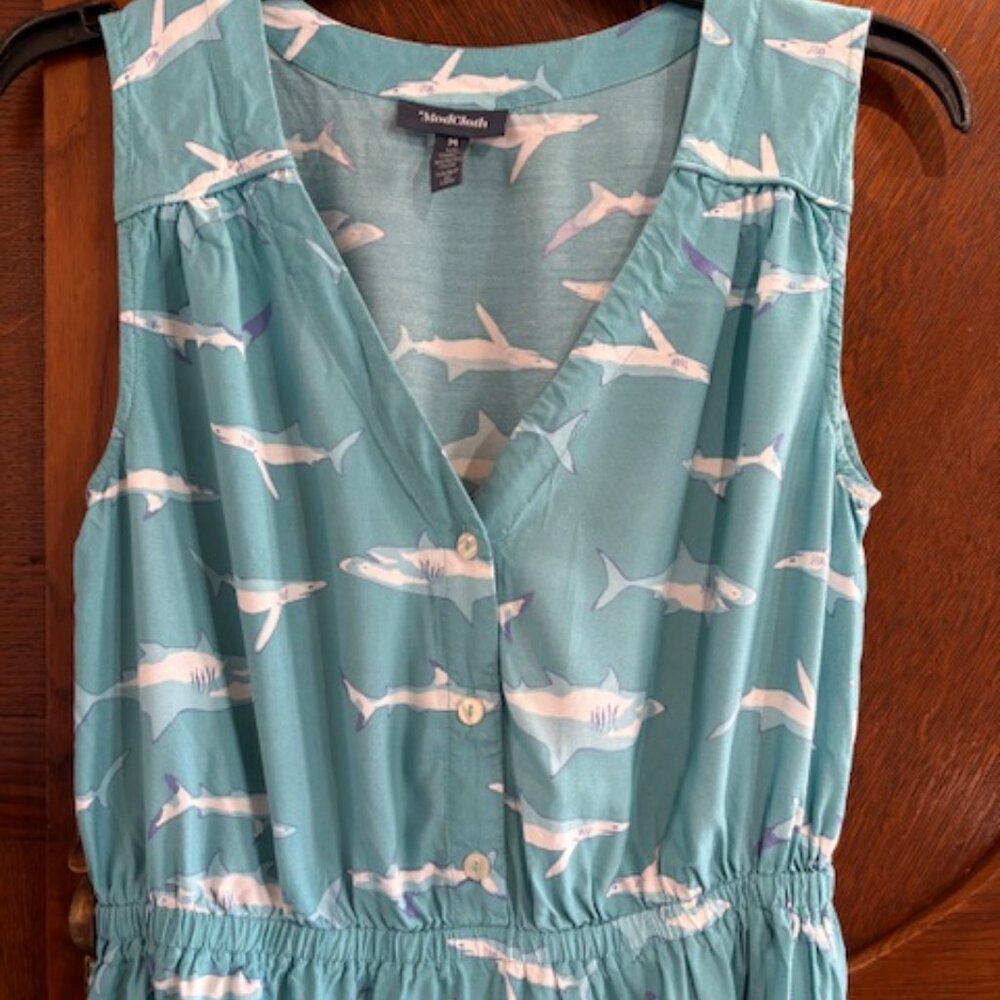 ModCloth blue shark dress, medium